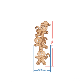 trio de biscoitos medidas